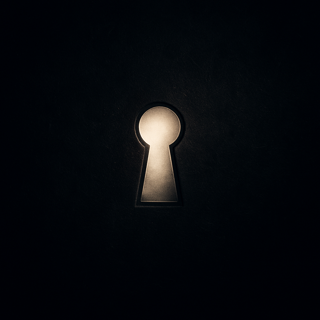 An illuminated lock on a dark background representing privacy and anonymity